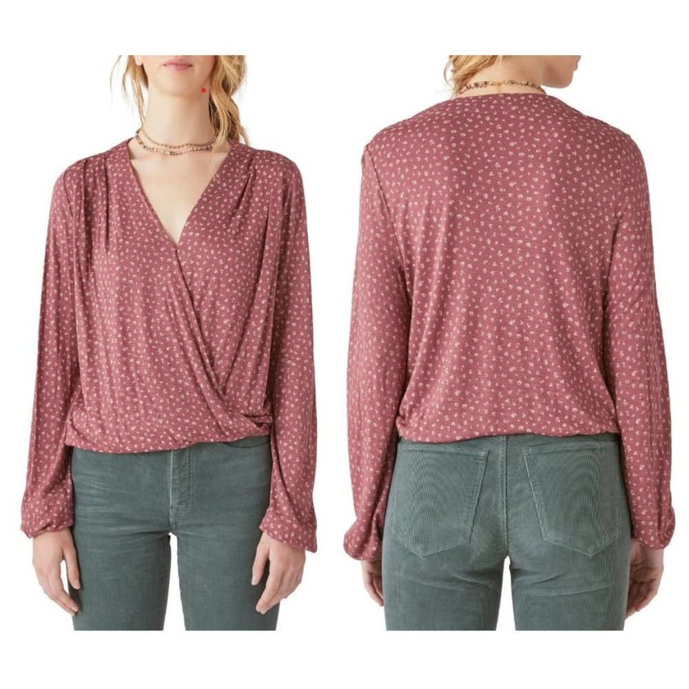 NEW Lucky Brand Wrap Top Women's Size S
